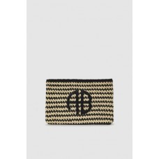 Anine Bing Rio Pouch Women's Bag Black Beige Striped