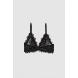 Anine Bing Lace With Trim Women's Bras Black