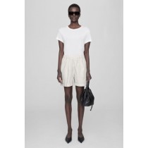 Anine Bing Ren Damen Shorts mit weißen und blauen Streifen