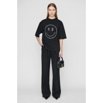 Sweatshirt Anine Bing Avi Smiley Mulher Preto