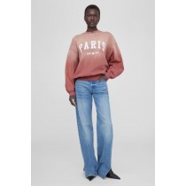 Sweatshirt Anine Bing JaciUniversity Paris Woman Washed Faded Terracotta