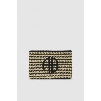 Sac Femme Anine Bing Rio Pouch Noir Beige Rayé